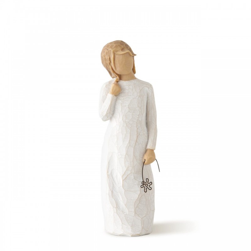 Little girl figurine holding star headband