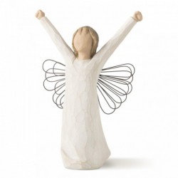 Angel figurine with arms raised up