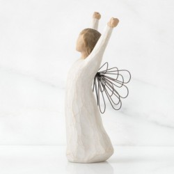 Angel figurine with arms raised up